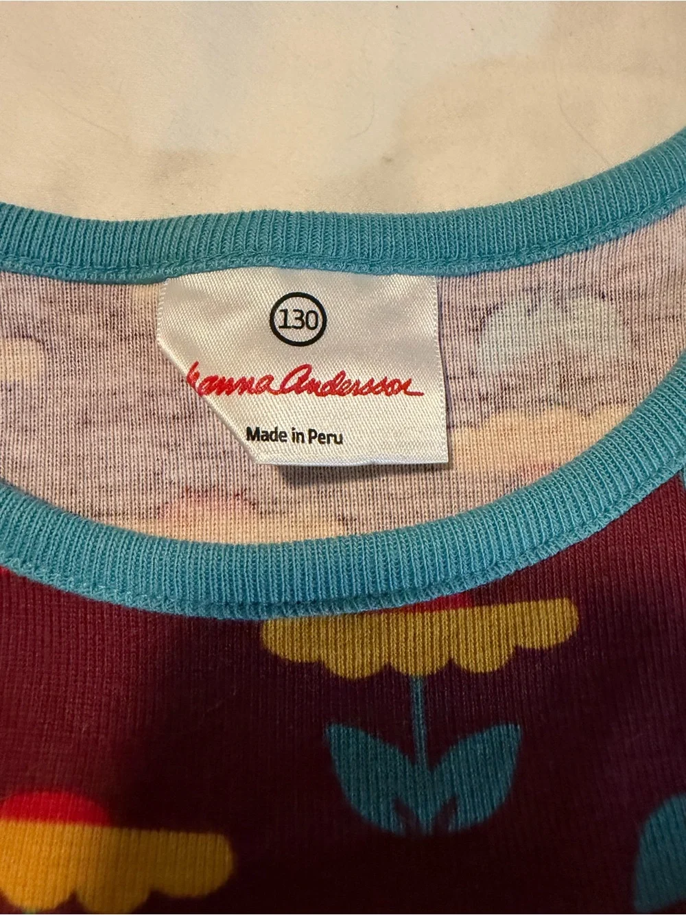 Hannah Andersson size 130 girls fall dress excellent condition